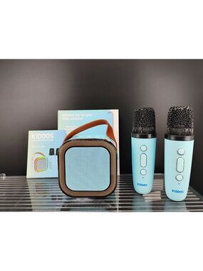Kids Wireless Karaoke Machine W/ Microphones Bluetooth USB AUX TF Option
